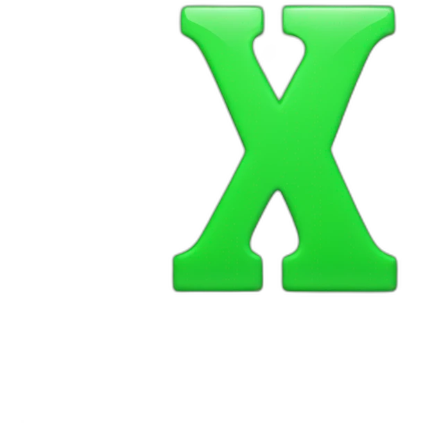 A logo bearing the number 10 next to the letter X, light green emoji