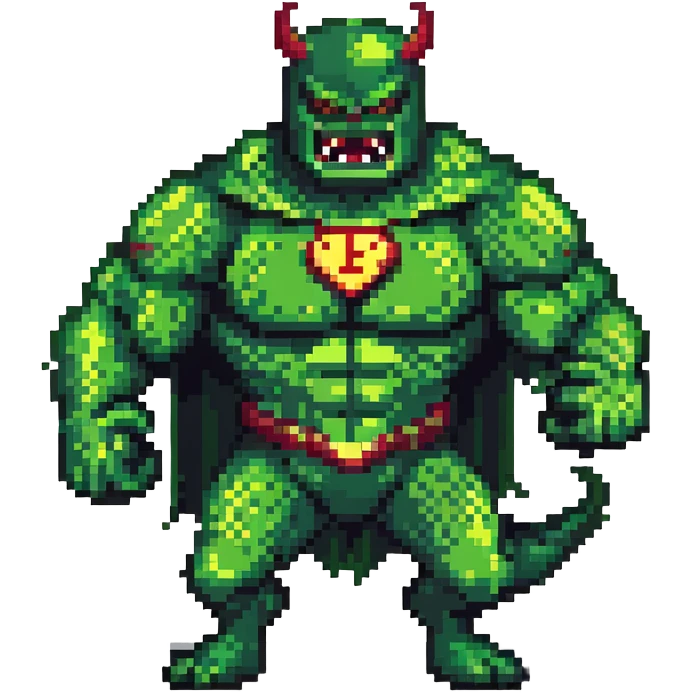 Abomination vs Hulk, green superhero fighting scaly monster villain emoji