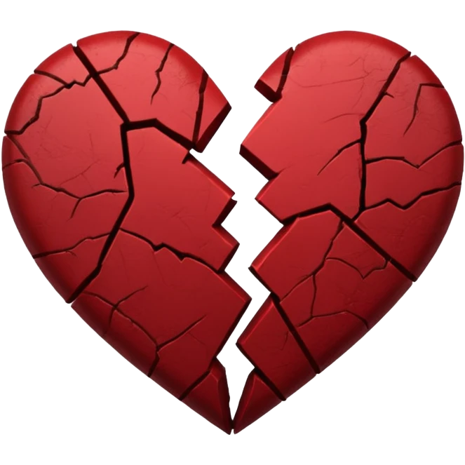 dark red broken heart emoji