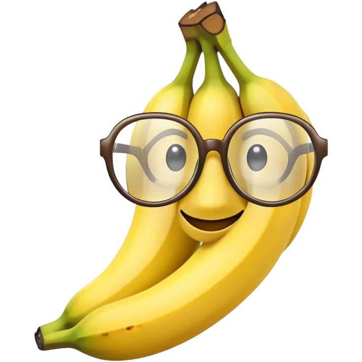 Banana with glasses emoji