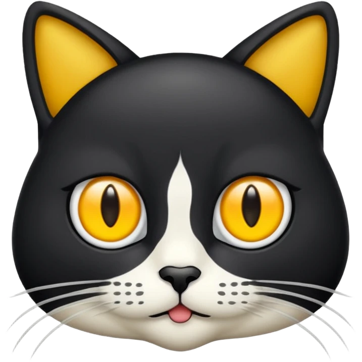 Gato negro y blanco  emoji