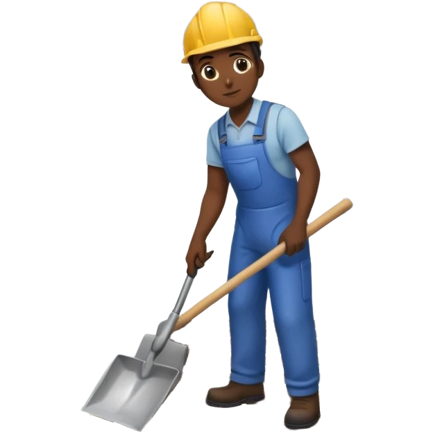 Работяга чистит вагон лопатой emoji