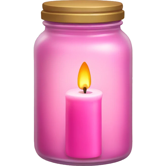 Pink candle jar emoji