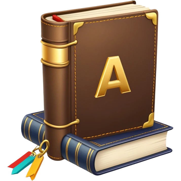 large thick book with bookmarks emoji