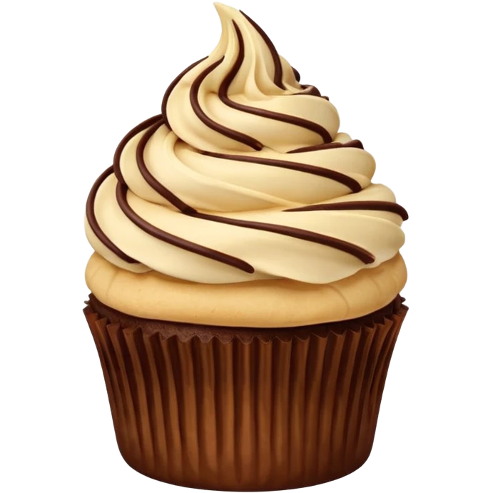 Peanut butter, moose tracks cupcake emoji