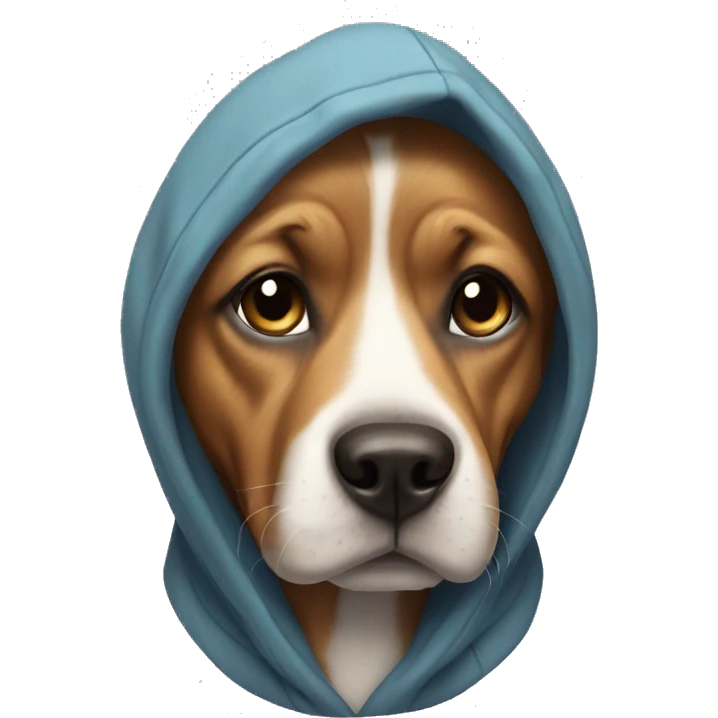 Dog with hoodie  emoji