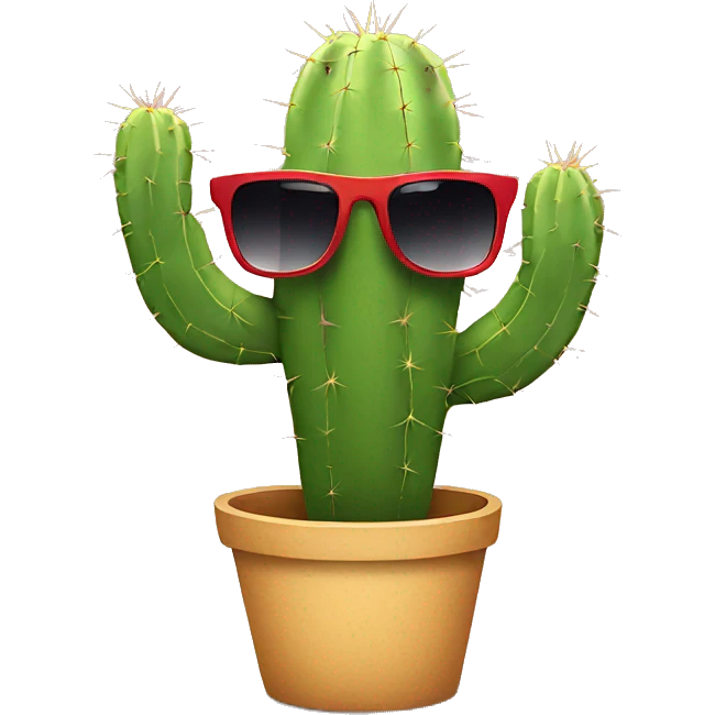 cactus with sunglasses emoji