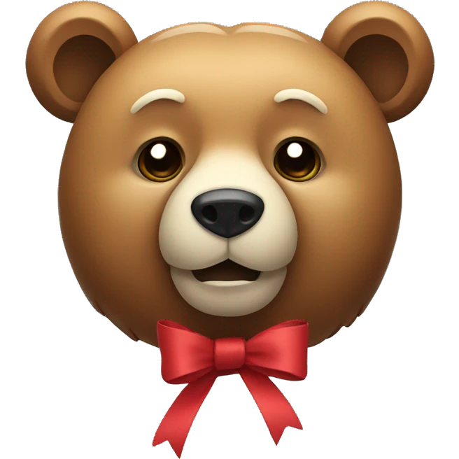 A bear with a bow emoji