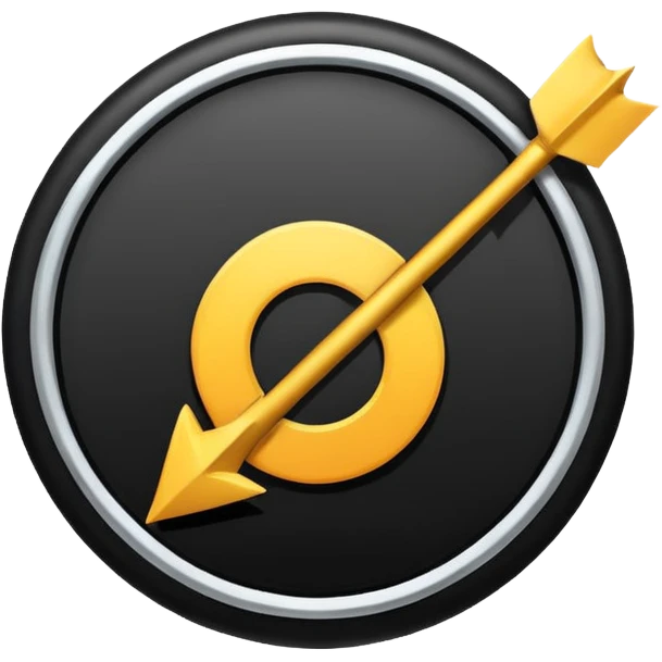 Circle with Arrow pointing to it emoji