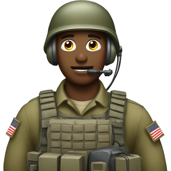 Soldier With radio support emoji