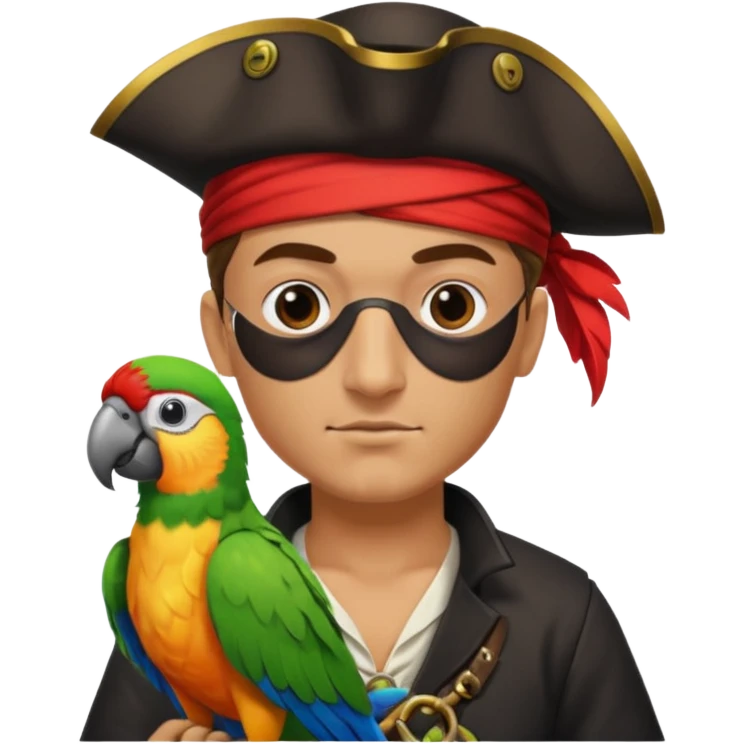 pirate and parrot emoji
