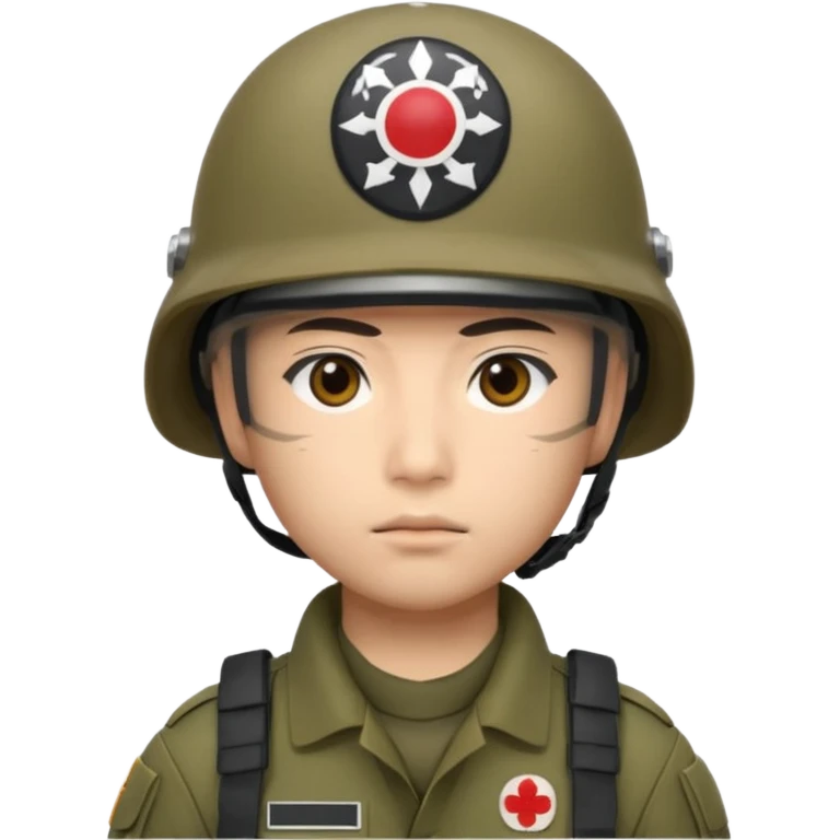 modern japanese jsdf soldier face emoji