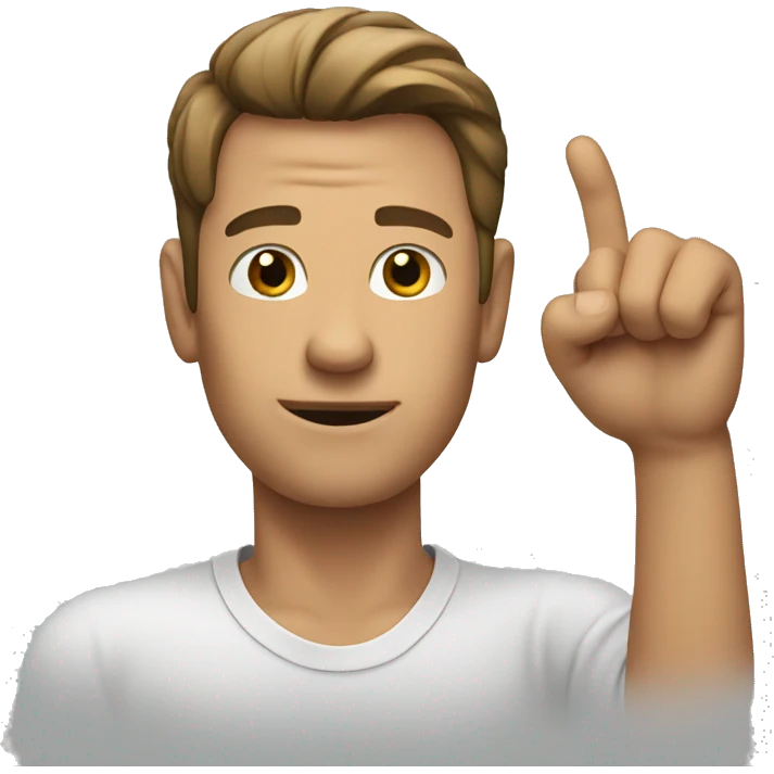 man with finger  emoji