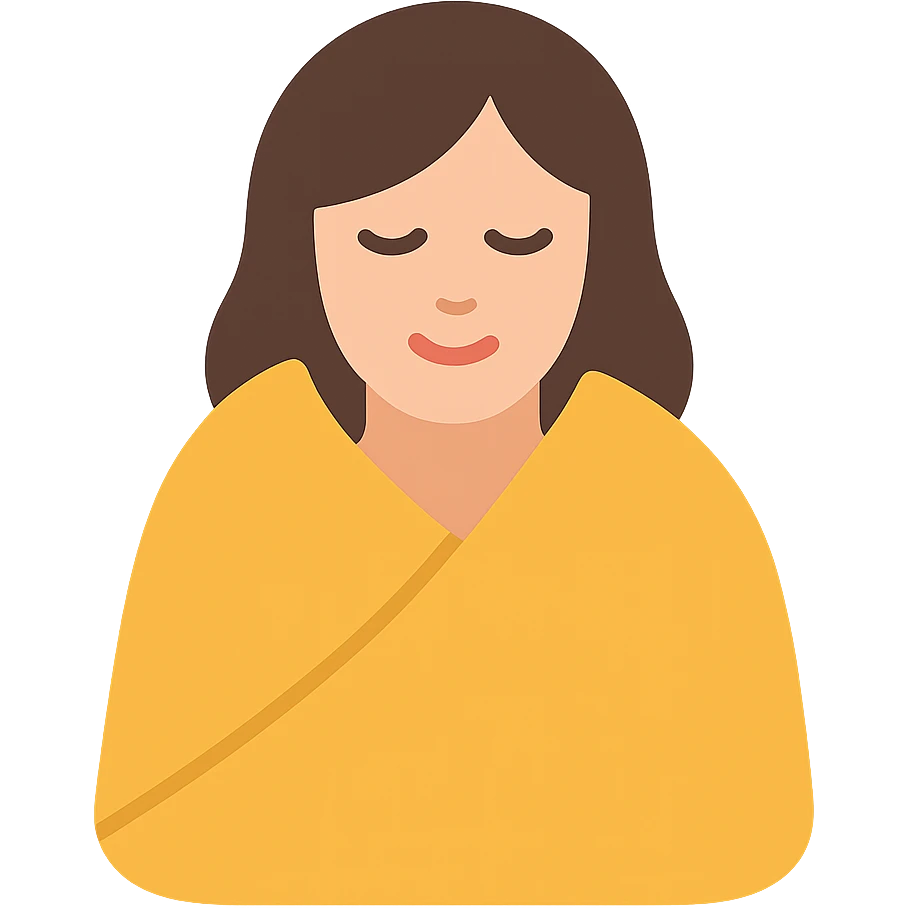 woman with blanket emoji