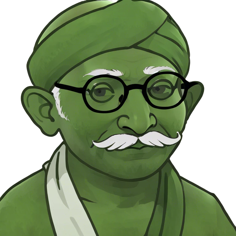 Gandhi wears turban emoji