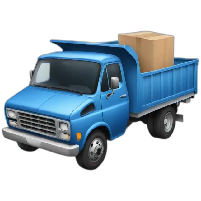 empty blue truck emoji