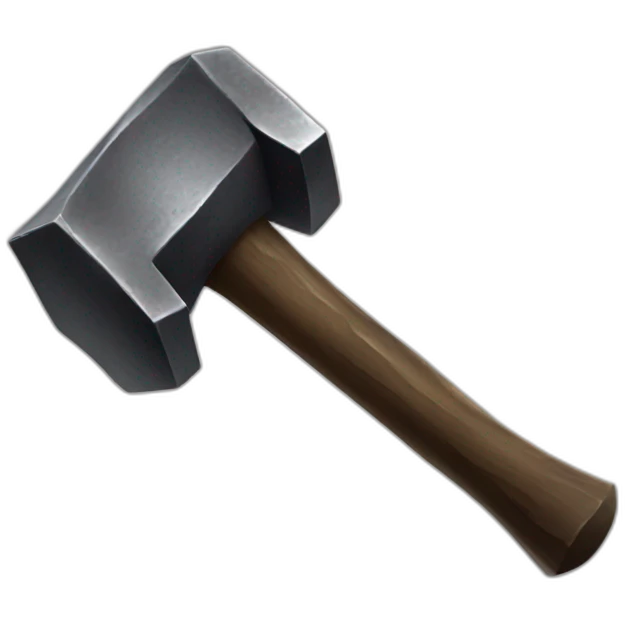 ancient hammer with dark shadow surrounding it emoji