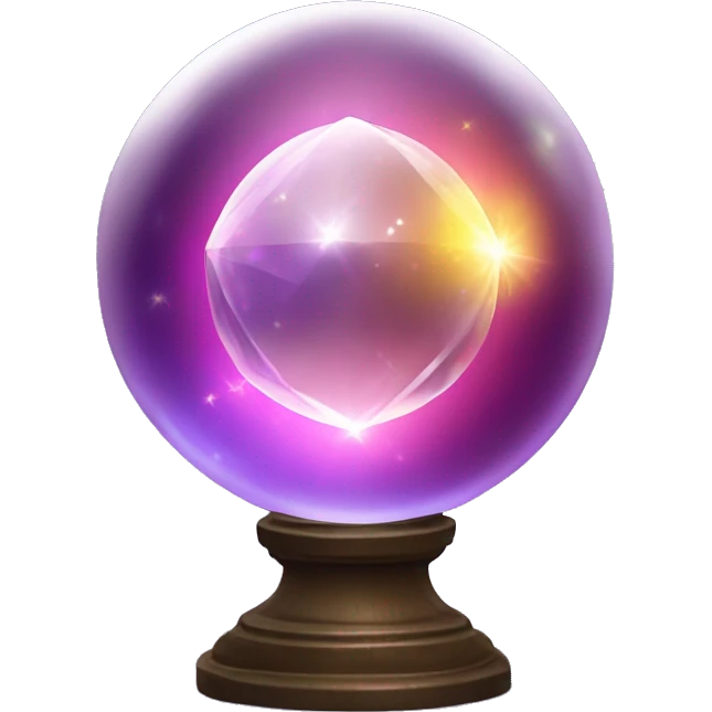 A glowing crystal ball with a mystical aura around it. emoji