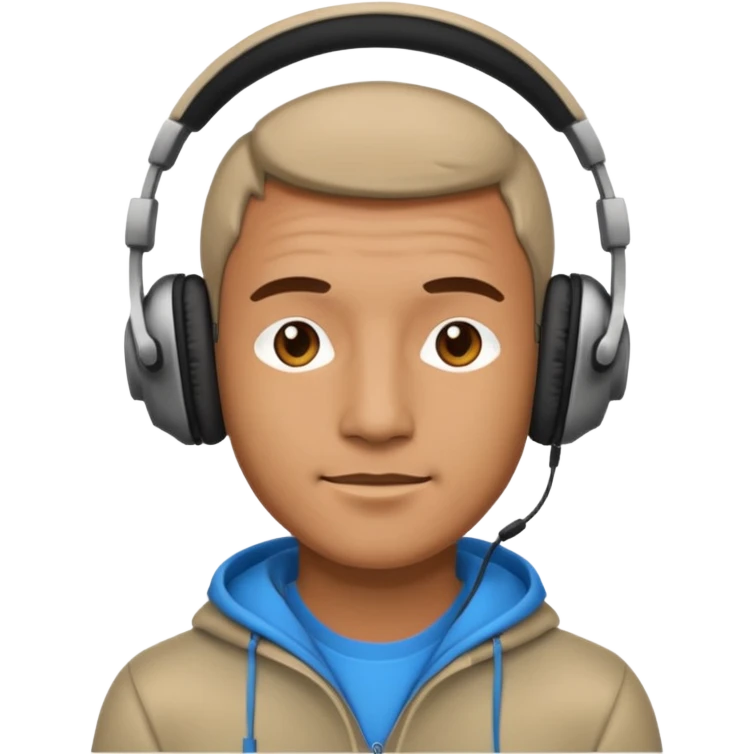 man with headphones emoji