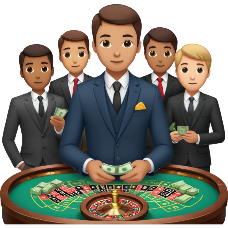 La ruleta, dinero, gangster, boyband  emoji