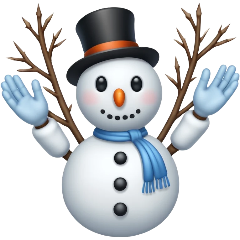snowman hands emoji