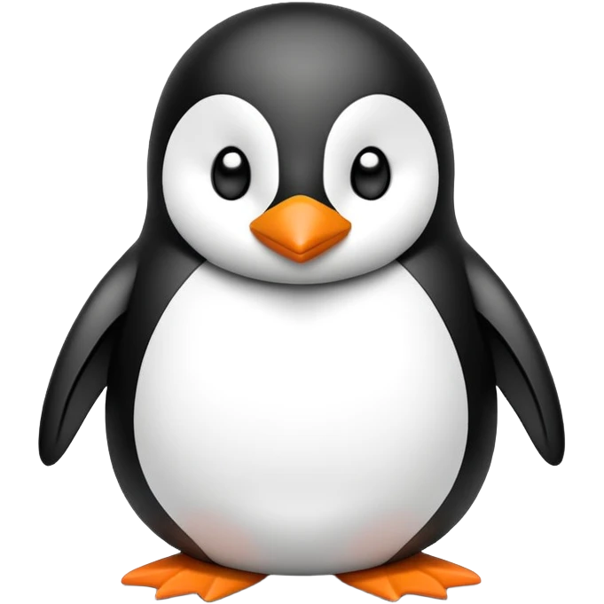Penguin with devops logo emoji