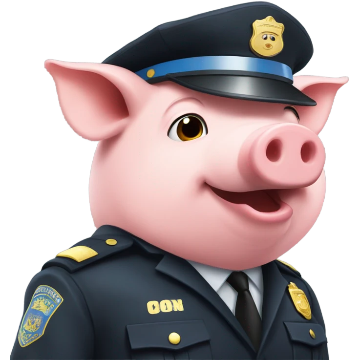 Pig as a cop emoji