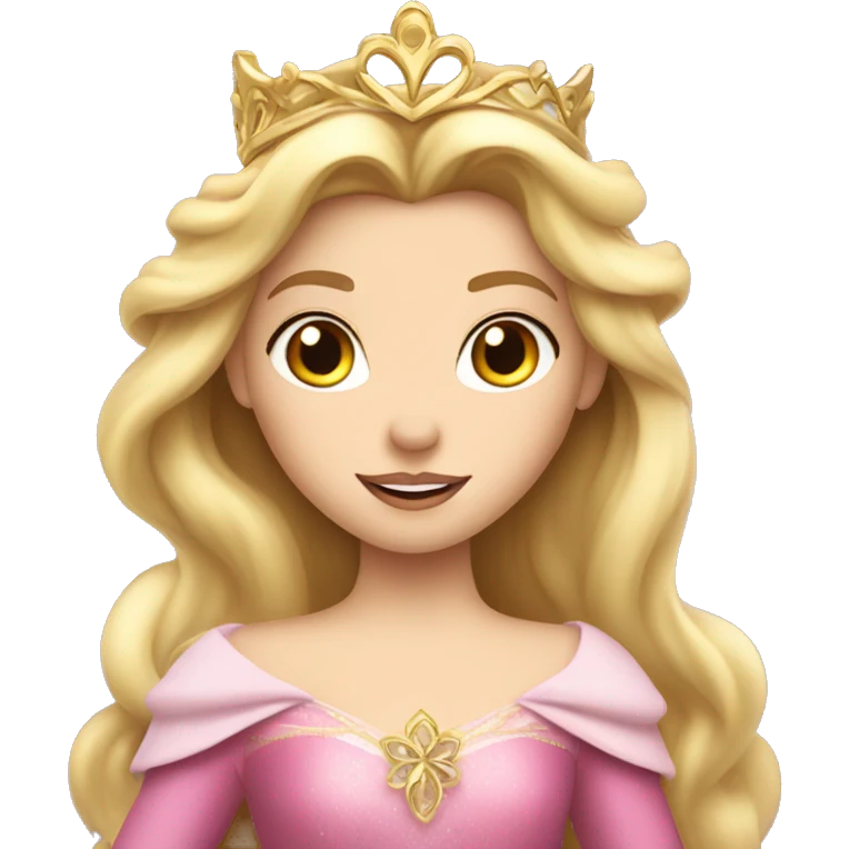 Princess Aurora with gold tiara  emoji