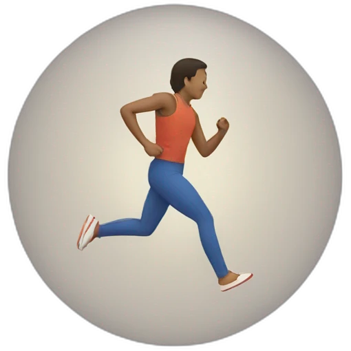 Circle with someone running inside emoji