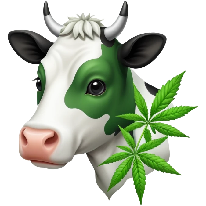 Marijuana cow emoji