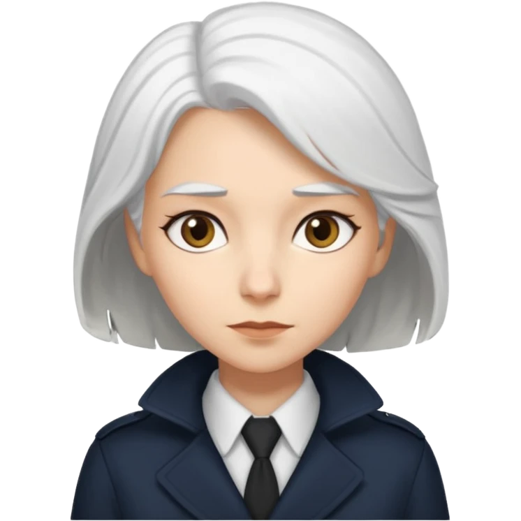 Generate 
1 detective she's white hair covered light eyes fair skin
1 detectective she's black NO HIJAB HAIR OUT BROWN skin  emoji