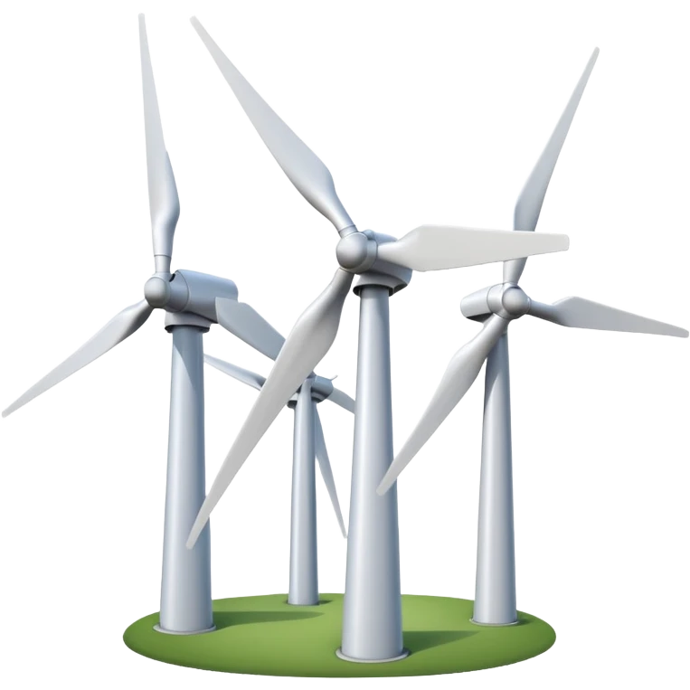 White wind turbines emoji
