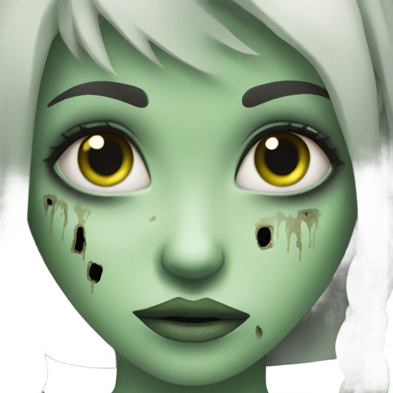 zombie green eyed girl emoji