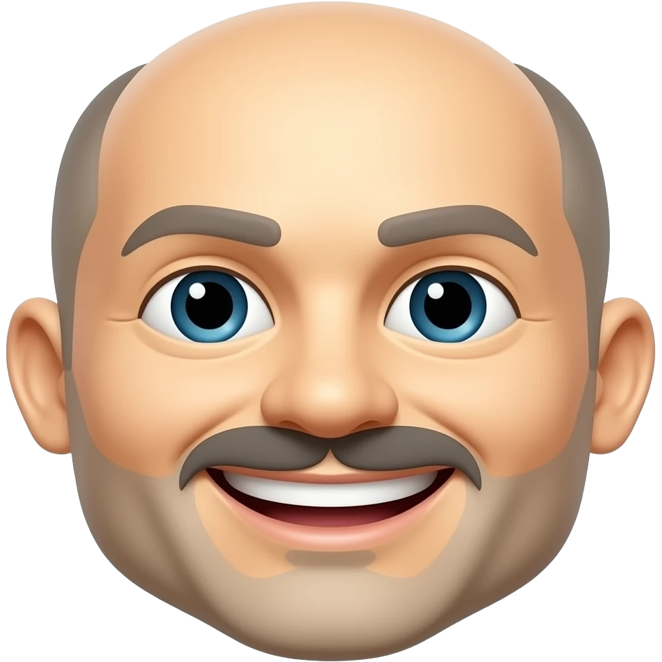 Make the facial hair of this emoji shorter emoji