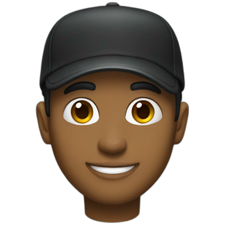 Boné preto emoji