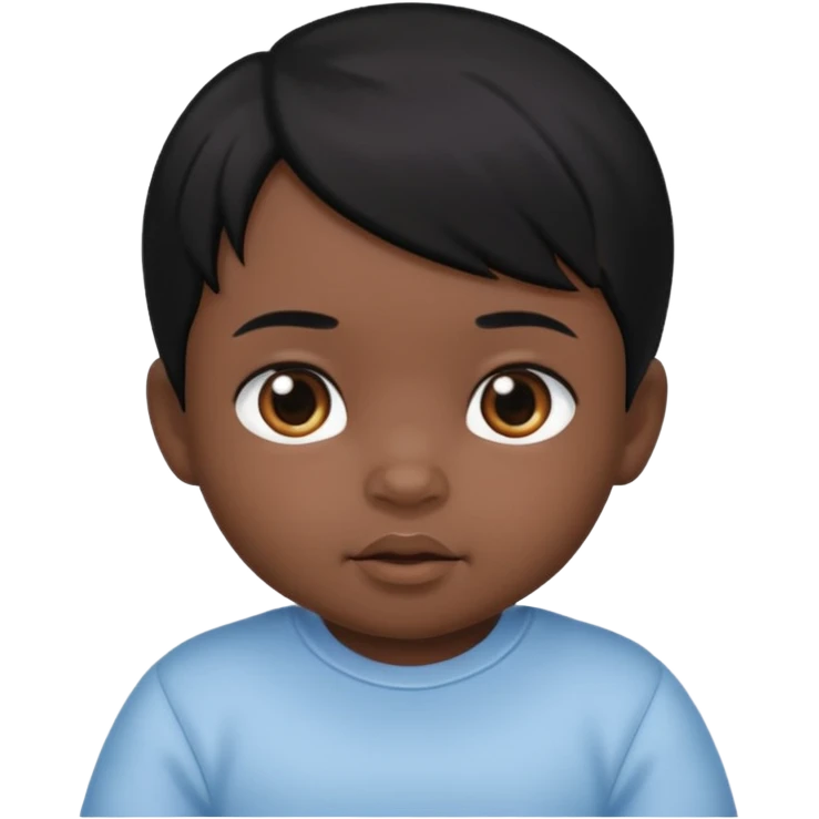 Baby black hair emoji