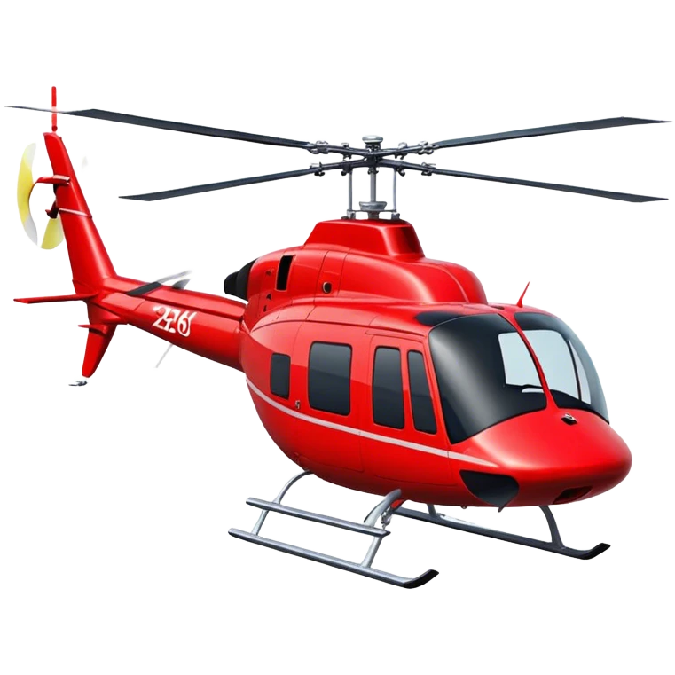 Bell 206 - Bell Helicopter (Model Year: 2021) (Iconic colour: Red) emoji