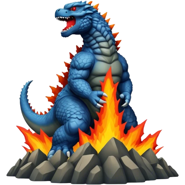 Godzilla destroys earth emoji