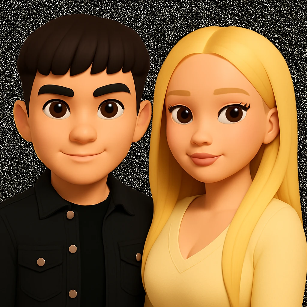 Make the upper body of the girl slightly more voluminous with very subtle and natural changes, and shift the girl slightly to the right. Preserve the original style and look of the image. emoji