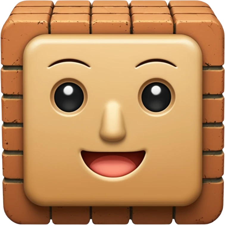 a fuzzy brick emoji