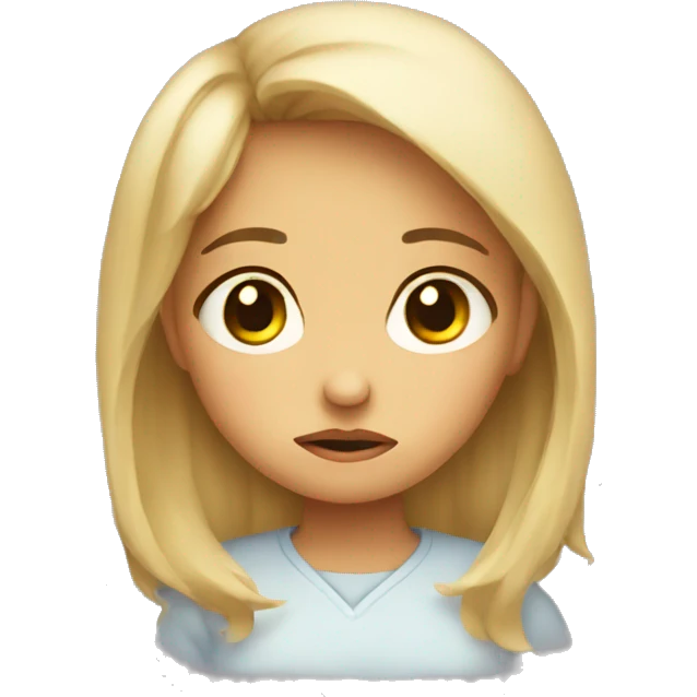 Cute frown girl emoji