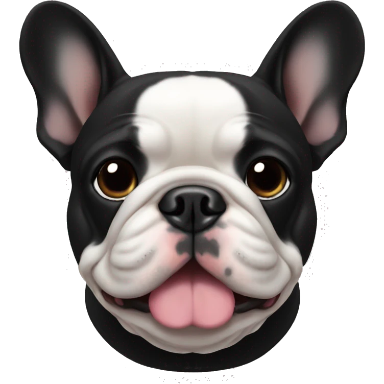 all black fat french bulldog emoji