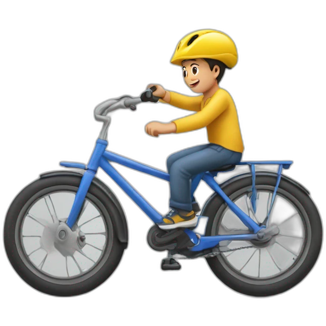 Petit garçon qui fais du vélo emoji
