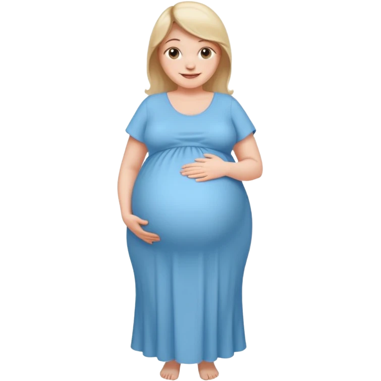 heavily pregnant woman with very very large belly emoji
