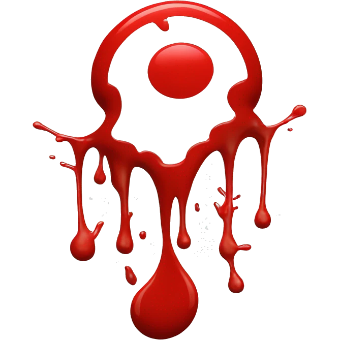 Red paint splash splatter dripping emoji