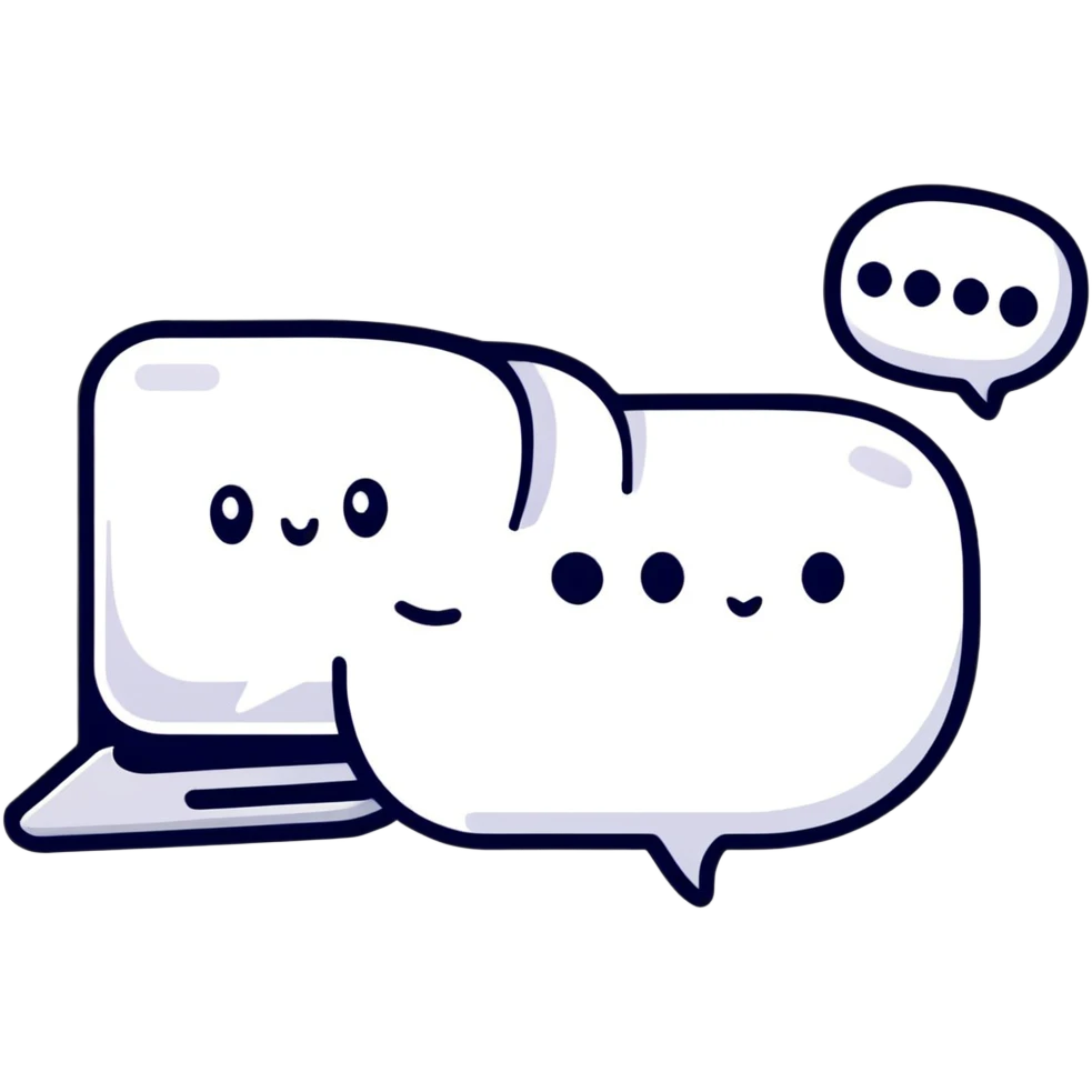chat bubble with text message emoji