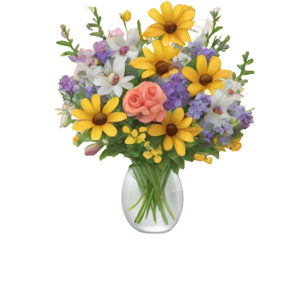 Beautiful Greeting card with flowers on the cover emoji