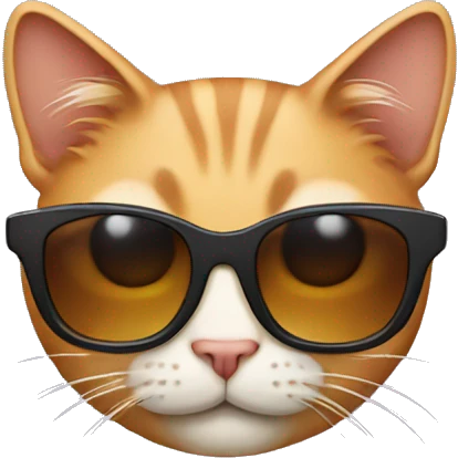 Cat with sunglasses emoji