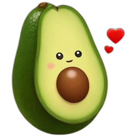 Avocado with heart  emoji