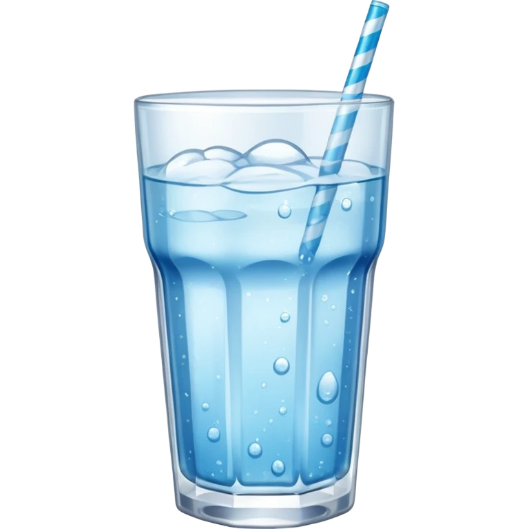 GLASS WITH FIZZ WATER WITHOUT STRAW emoji